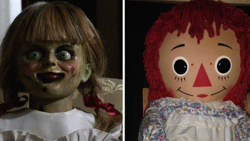 Anabelle la version du film et la vraie poupée de chiffon