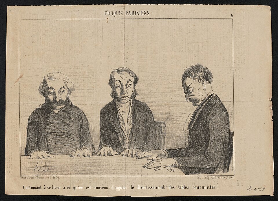 Croquis publié dans le Charivari (15 février 1854). Honoré Daumier