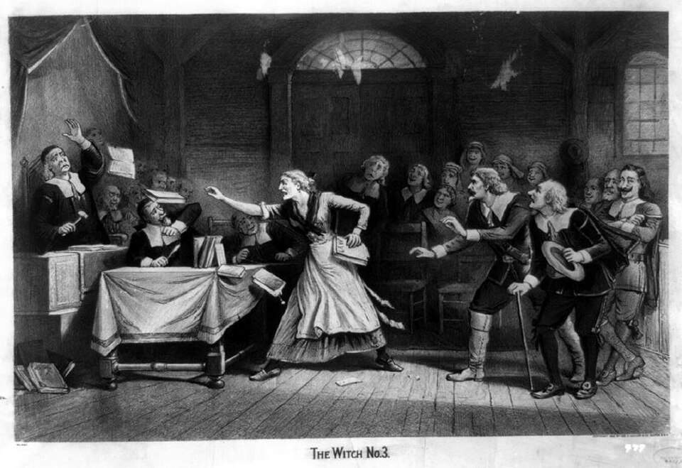 Illustration d'un procès de sorcières