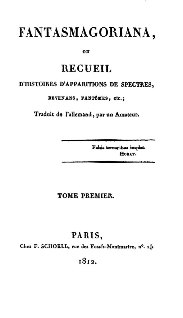 Page de titre de *Fantasmagoriana* (1812).