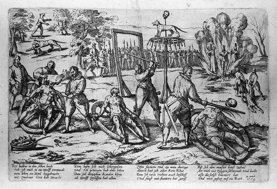 Gravure de l'exécution de Peter Stubbe.